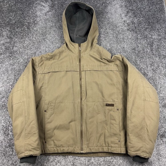 Columbia Loma Vista II Canvas Chore Jacket Men's XL Fleece Lined Full Zip Brown